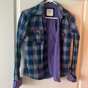 Abercrombie & Fitch Flannel Long Sleeve Shirt - Women's Small